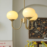 Vintage Glass Pink Chandelier Light for Dining Room